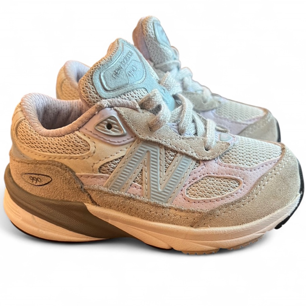 New Balance FuelCell 990v6 Lace Grey Matter with Bright Lavender - Toddler 7